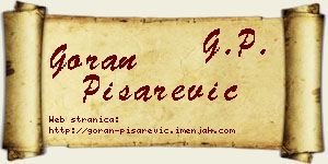 Goran Pisarević vizit kartica